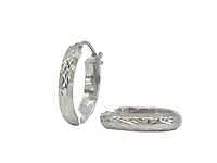 10K White Gold 19mm Earrings