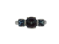 10K White Gold 2.00cttw Created Alexandrite and 0.014cttw Diamond Ring, size 7 - 4.5