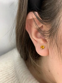 10K White Gold 0.96cttw Citrine Stud Earrings