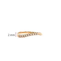 10K Rose Gold 0.10cttw Round Cut Diamond Ring - 4.5