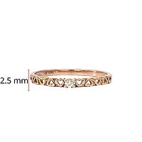 10K Rose Gold 0.02cttw Diamond Heart Shaped Ring