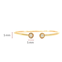14K Rose Gold 0.24cttw Diamond Cuff Bangle, 6.5"