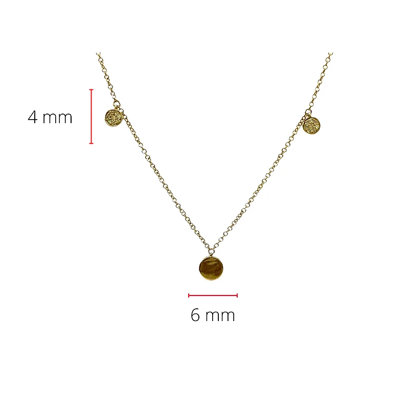 10K Yellow Gold 0.08cttw Diamond Necklace - 18"