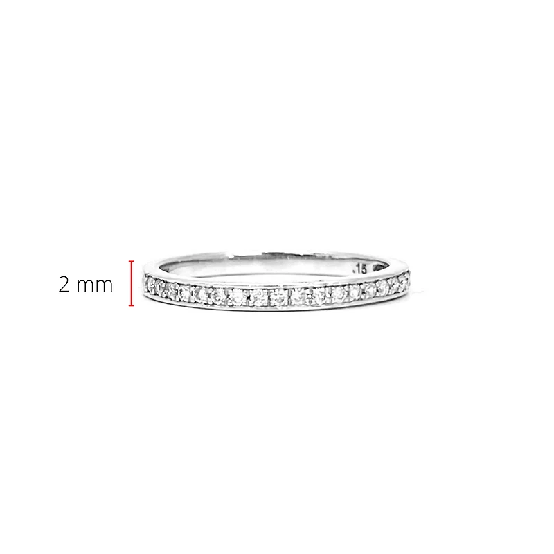 14K White Gold 0.40cttw Diamond Eternity Ring, size 6