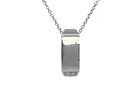 10K Two-Tone Reversible 0.07cttw Diamond Pendant, 18"