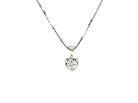 10K White Gold 0.30cttw Canadian Diamond Solitaire Pendant, 18"