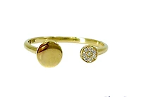 10K Yellow Gold 0.04cttw Diamond Ring, size 6.5