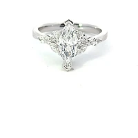 14K Marquise Cut Diamond Ring - Mount Only (No centre diamond) / Gold