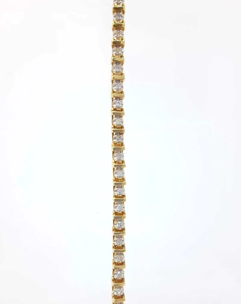 10K Yellow Gold 0.50cttw Diamond Tennis Bracelet, 7"