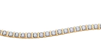 10K Yellow Gold 0.50cttw Diamond Tennis Bracelet, 7"