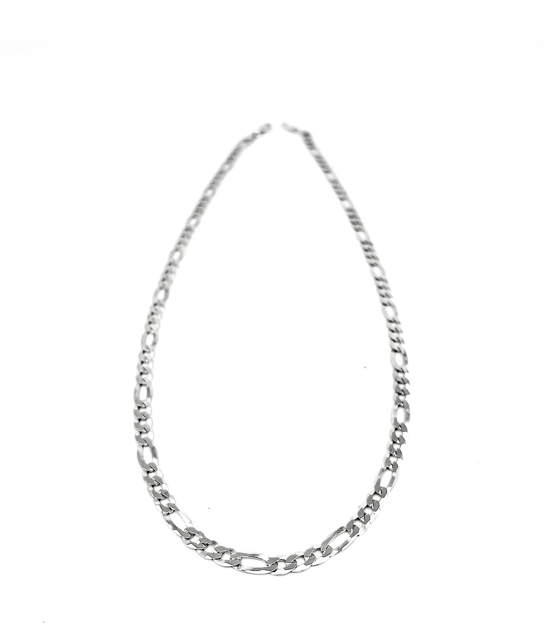 925 Sterling Silver Chain Figaro - 22" - 5.6mm