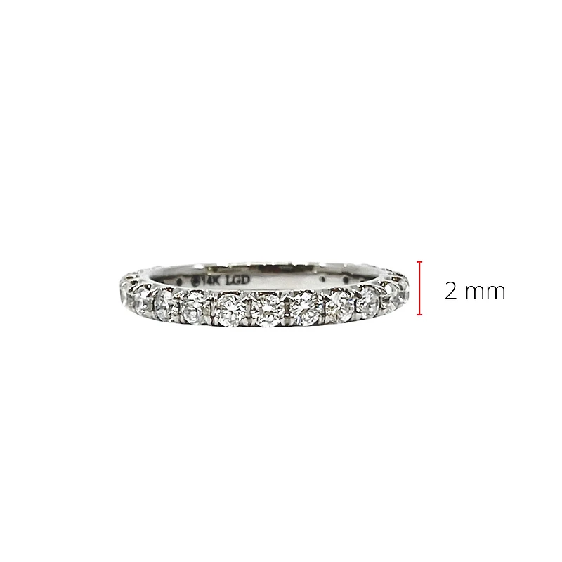 14K White Gold 0.50cttw Lab Grown Diamond Band
