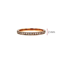 10K Rose Gold 0.10cttw Diamond Ring - Size 6.75 - 4.5
