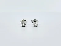 10K White Gold 0.08cttw Diamond Stud Earring