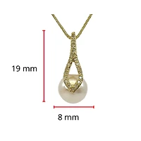 10K Yellow Gold Cultured Pearl and Diamond Necklace, 18"