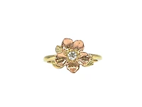 14K Yellow & Rose Gold Canadian Diamond Wild Rose Ring