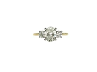 14K Gold 1.55cttw Lab Grown Diamond 3 Stone Ring - /