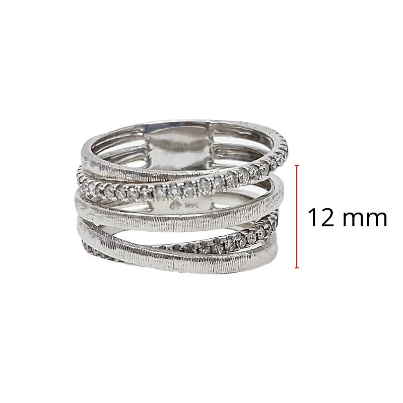 14K White Gold 0.43cttw Diamond Ring, size 7