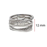 14K White Gold 0.43cttw Diamond Ring, size 7