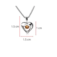 Sterling Silver 0.10cttw Citrine Pendant, 18"