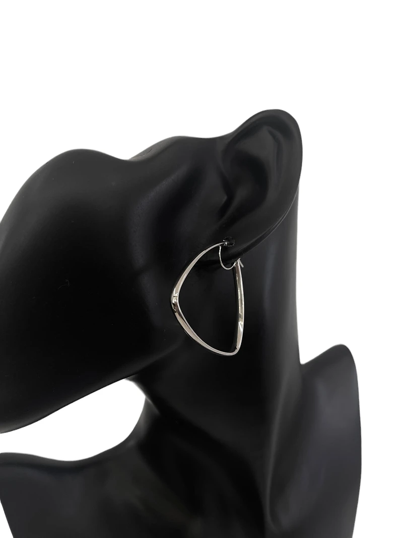 10K White Gold 38mm Earrings