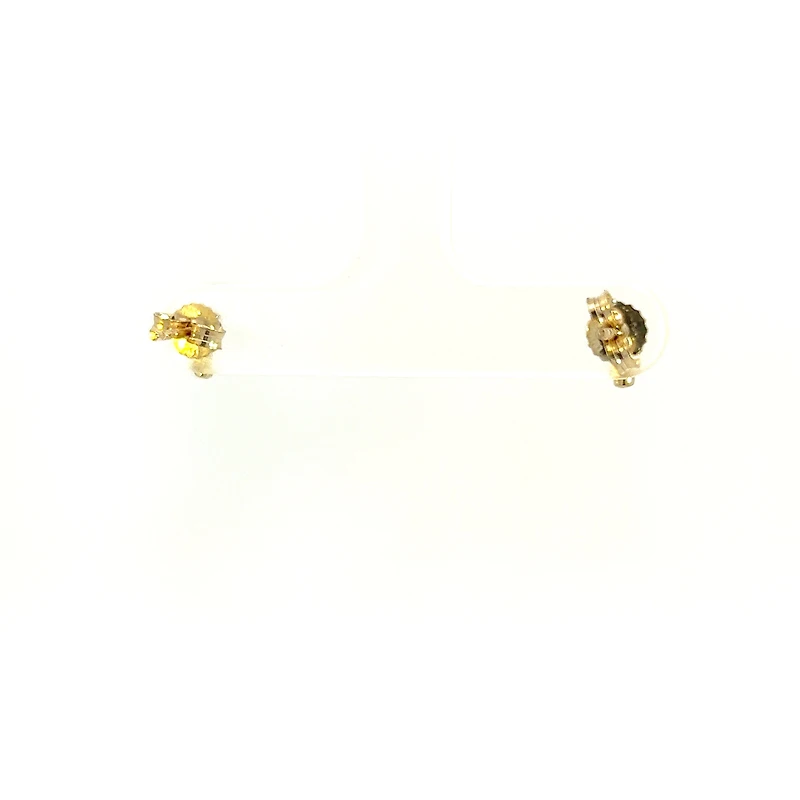 10K Yellow Gold Diamond Bar Solitaire Earrings 0.01cttw