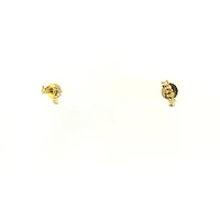 10K Yellow Gold Diamond Bar Solitaire Earrings 0.01cttw