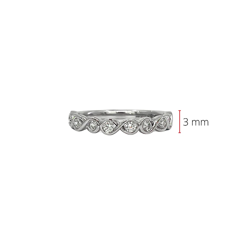 14K White Gold 0.40cttw Canadian Diamond Infinity Ring