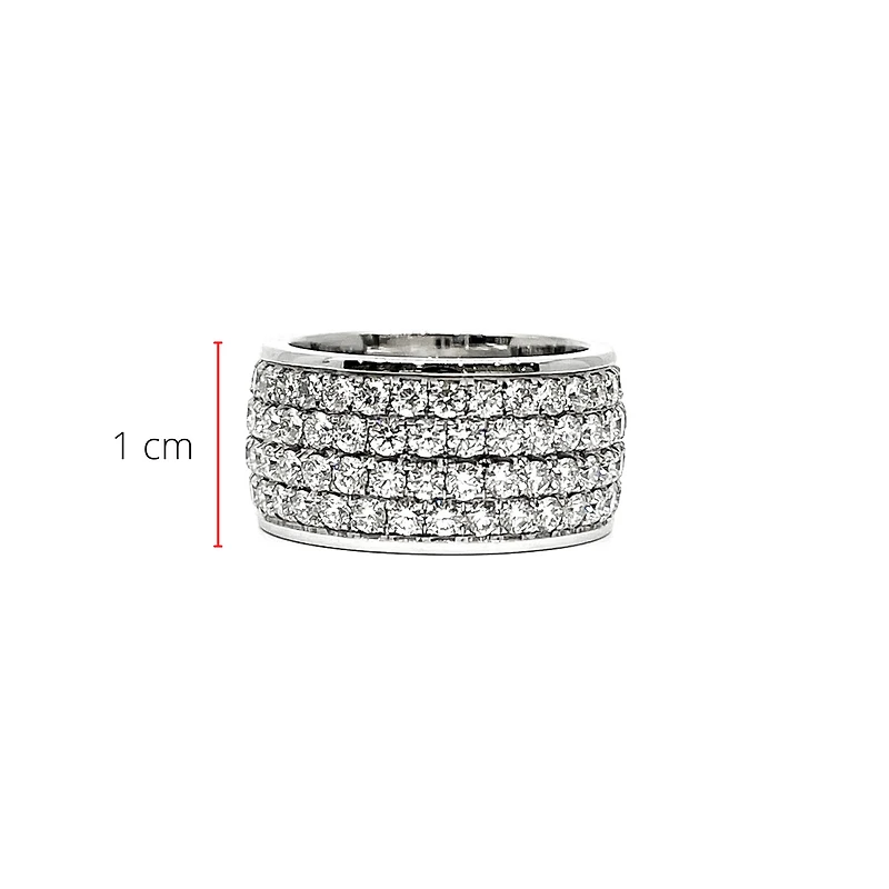 14K White Gold 4.40cttw Diamond Eternity Ring, size 6
