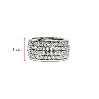 14K White Gold 4.40cttw Diamond Eternity Ring, size 6