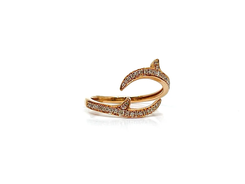 14K Rose Gold 0.15cttw Diamond Ring - Size 6.5