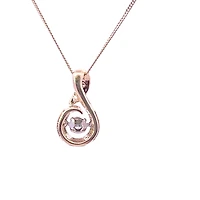 10K Yellow Gold 0.05 cttw Diamond Pulse Pendant