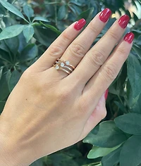 14K Tri Tone Gold 0.40cttw Diamond Ring, size 6