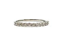 10K White Gold 0.055cttw Illusion Setting Diamond Ring - Size 6.5