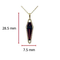 14K Yellow Gold 1.85cttw Garnet and 0.21cttw Diamond Necklace - 18 Inches