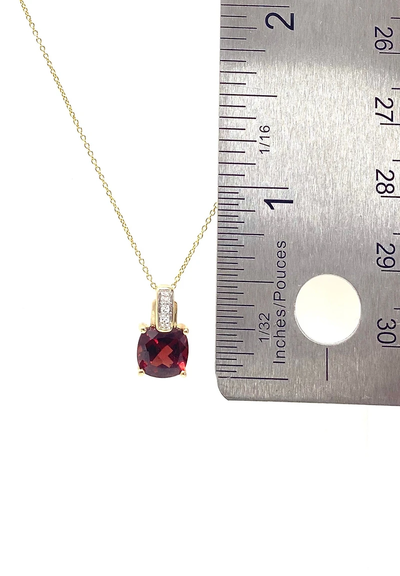 Garnet and Diamond Pendant