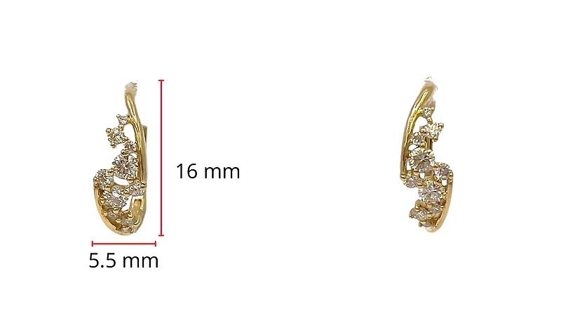 10K Yellow Gold 0.50cttw Diamond Earrings