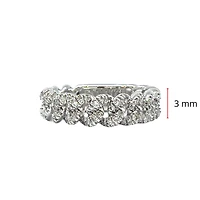 10K White Gold 0.50cttw Diamond Miami Cuban Link Ring / Band, size 6.5