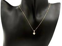 14K White Gold 0.30cttw Canadian Diamond Mezza Luna Necklace