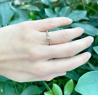 14K Rose Gold 0.18cttw Marquise Engagement Diamond Rings - Size 6.5
