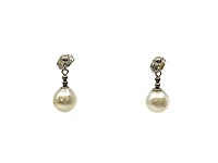14K White Gold Fresh Water Pearl Earrings