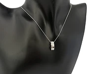 10K Two-Tone Reversible 0.08cttw Diamond Pendant, 18"