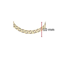 10K Yellow Gold 3.50cttw Diamond Miami Cuban Link Pave Set Chain / Necklace, 16"