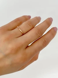 10K Rose Gold Twisty Patterned Ring, size 6.5