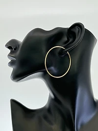 10K Yellow Gold 52mm Sleeper/Keeper/Hoop Earrings