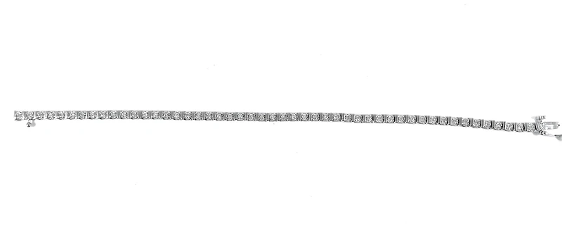 10K White Gold Diamond 1.00cttw round cut Tennis Bracelet