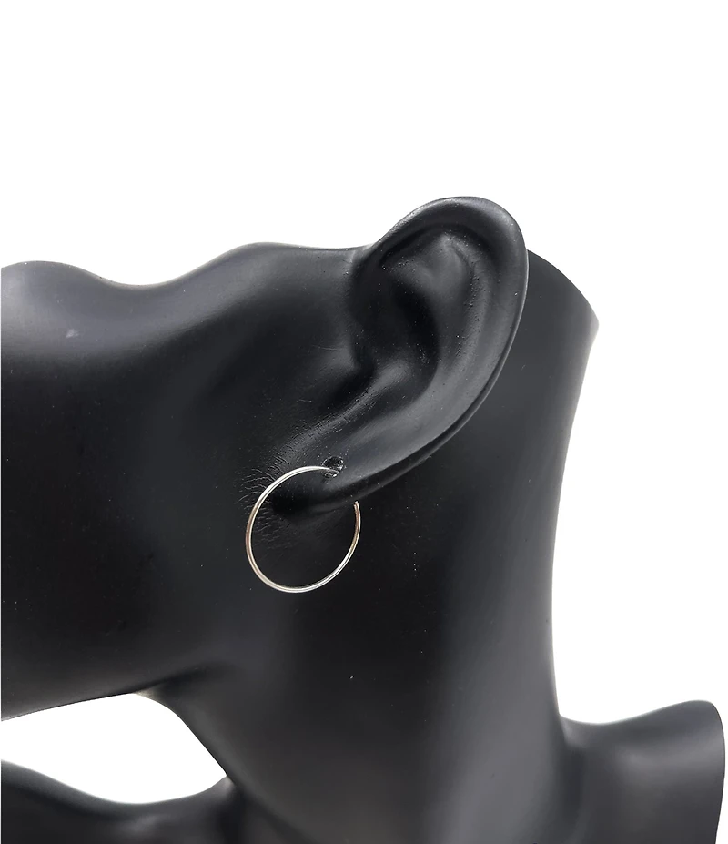 925 Sterling Silver Endless Hoop Earrings 30mm