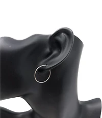 925 Sterling Silver Endless Hoop Earrings 30mm