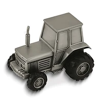 Pewter-tone Finish Metal Tractor Bank