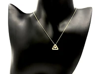 10K Yellow Gold 0.05cttw Diamond Pendant, 18"